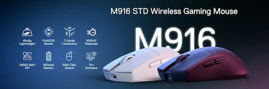 Redragon K1NG M916 Ασύρματο Gaming Ποντίκι 24000 DPI Μαύρο