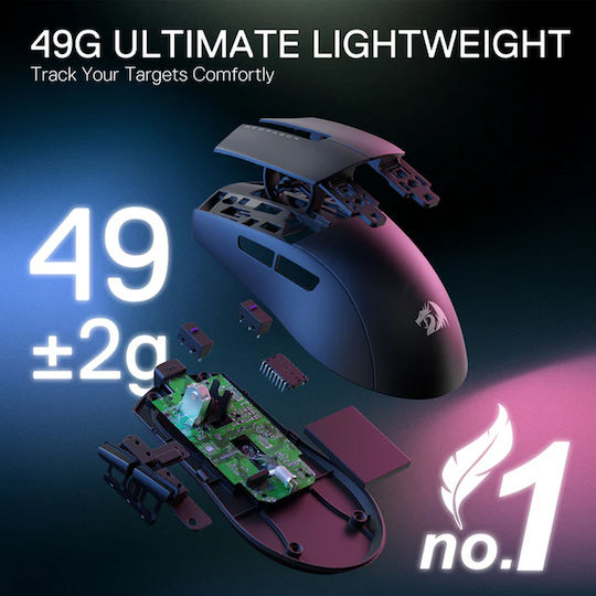 Redragon K1NG M916 Ασύρματο Gaming Ποντίκι 24000 DPI Μαύρο