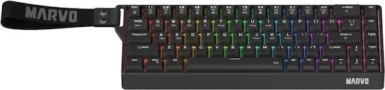 Marvo Saber 65W KG965W Ασύρματο Gaming Μηχανικό Πληκτρολόγιο 65% με RGB φωτισμό (Αγγλικό US)
