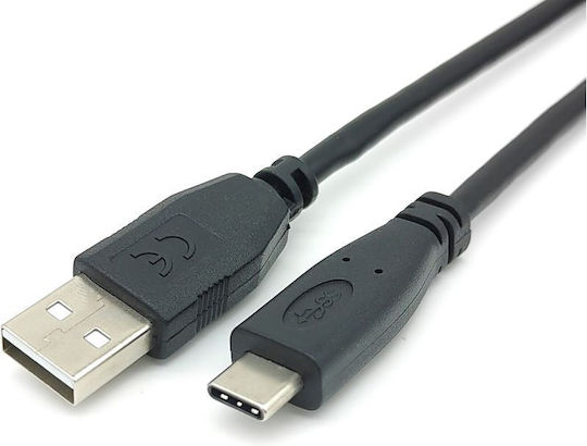 Equip Kabel Usb-c2.0->a 3a St St 0.50m Schwarz