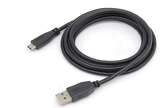 Equip Kabel Usb-c2.0->a 3a St St 0.50m Schwarz