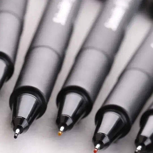 Schneider Μαρκαδόροι Σχεδίου Black 0.4mm Σετ 6τμχ