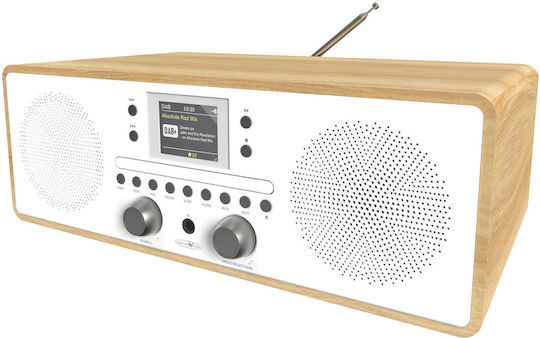 Reflexion HRA21DAB+ Επιτραπέζιο Ραδιόφωνο Ρεύματος DAB+ με Bluetooth Καφέ