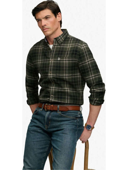 Superdry Baumwollhemd in Regular Fit Grün