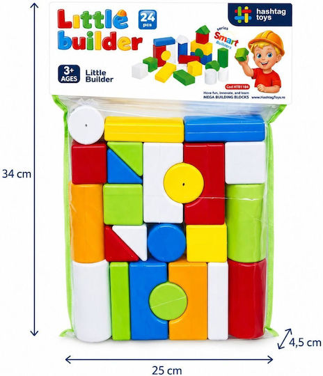 Cuburi de construit Little Builder pentru 3+ Ani 24 buc HTB1184