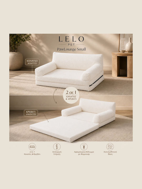 Lelo Pet PawLounge 2 σε 1 Hundebett Sofa Orthopädisch Small 60x100cm
