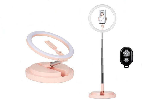 Lampă circulară LED lumină caldă și rece 3 culori 30 cm lumină inelară trepied Homesuit Y2 călătorie camping Tiktok Youtube