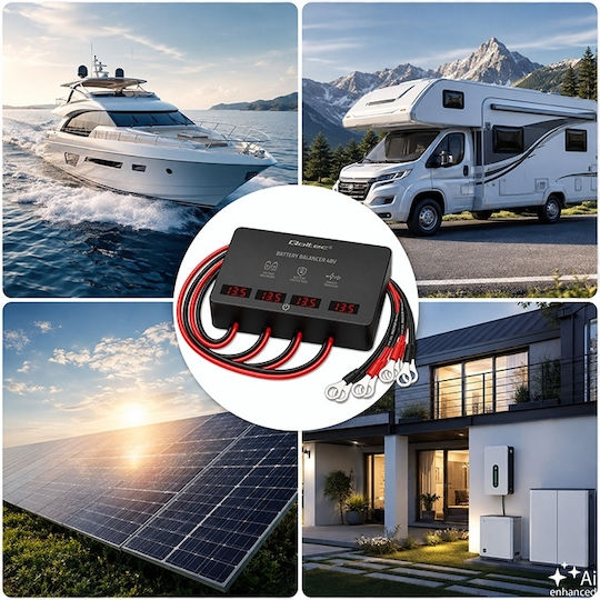 Qoltec Voltage Balancer 48 V Batteries 4 X 12 V 10 A Lifepo4 Agm Gel Led