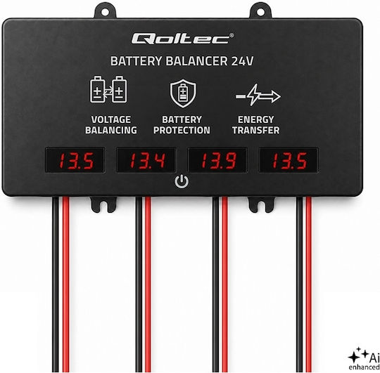 Qoltec Voltage Balancer 48 V Batteries 4 X 12 V 10 A Lifepo4 Agm Gel Led