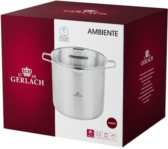 Gerlach Ανοξείδωτη Κατσαρόλα Μαρμίτα 15lt / 28cm