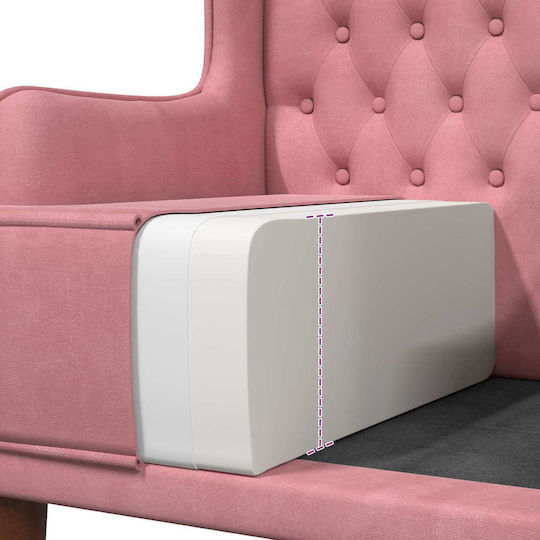 Relax Samt Sessel Rosa 64x64x131cm
