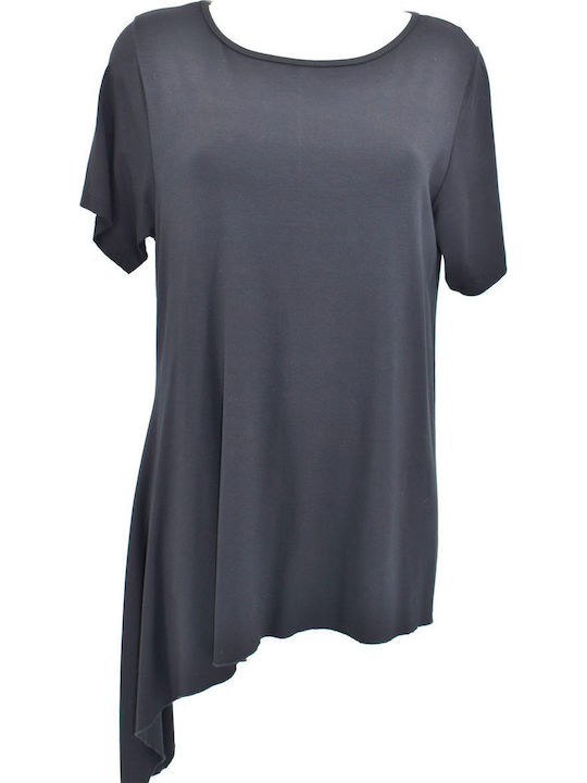 Bluza Asimetrică Damă Neagră K.1275