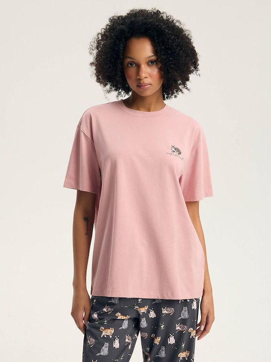 Henderson Henderson Sommer Damen Schlafanzug Set Rosa