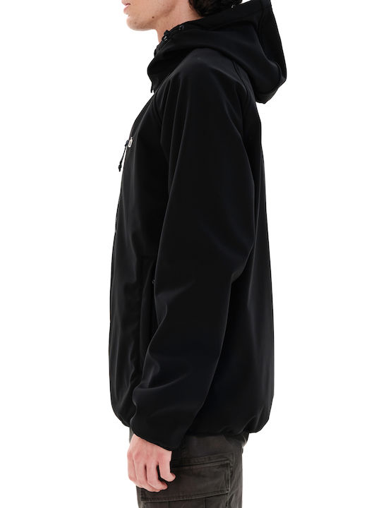 Bonded Leather Jacket Waterproof Black