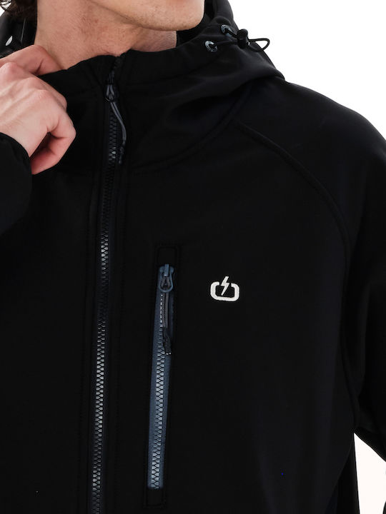 Bonded Leather Jacket Waterproof Black