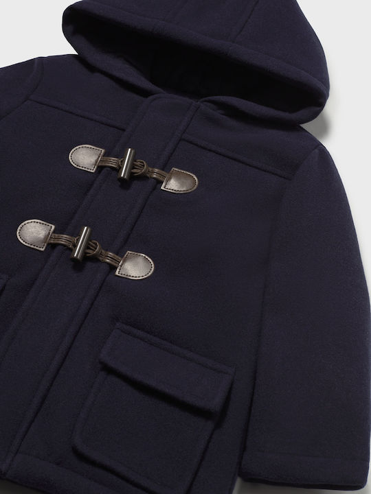 Kids Montgomery Short Coat Hooded Blue