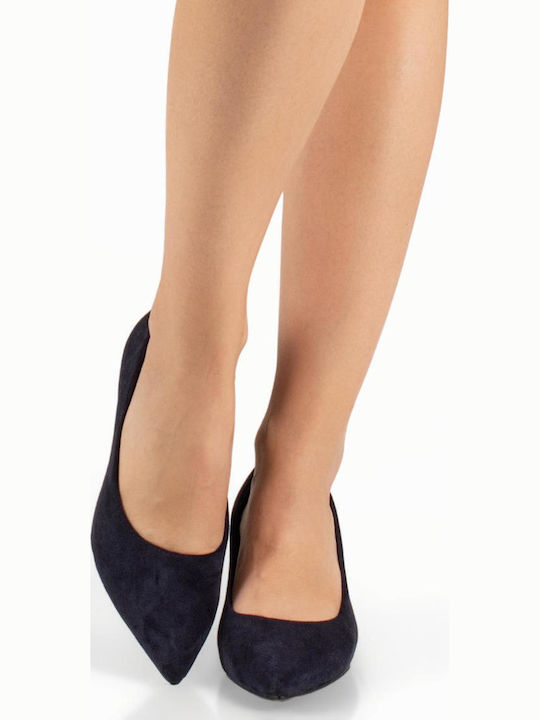 Suede Pointed Toe Heels Blue
