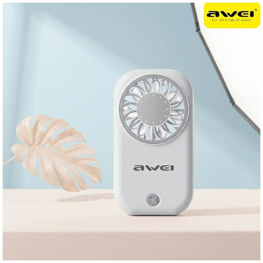 Awei Ventilator de mână alb F75-10