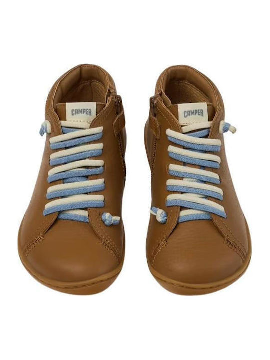 Kids Sneakers Anatomic with Hoop & Loop Closure Brown