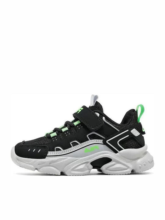 Memory Spinel 3 V Kids Sneakers with Hook-and-Loop Closure Black