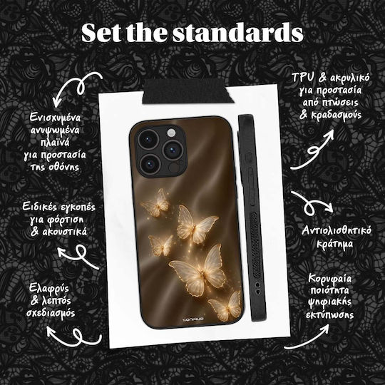 Sonique Diva Series Case Motorola Motorola Razr 50 Ultra Gold Butterflies