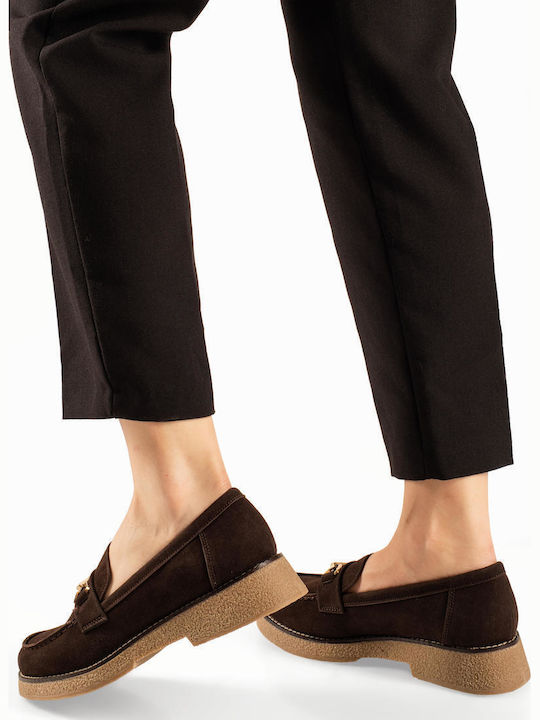 Women's Loafers In Brown Colour
