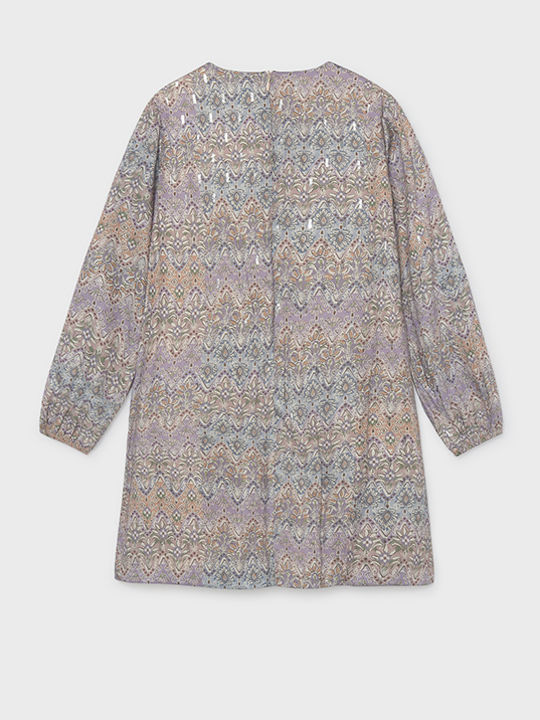 Mädchenkleid Satin Lavendel