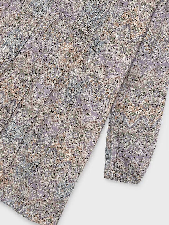 Mädchenkleid Satin Lavendel