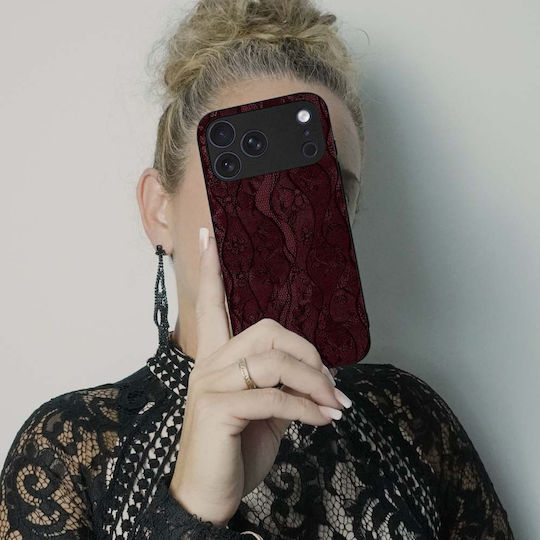 Калъф Sonique Diva Series Realme Note 60 4g Бордо Дантела