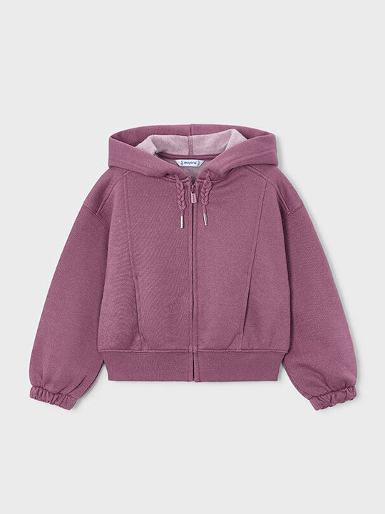 Kinder-Sweatshirt Strickjacke Lila