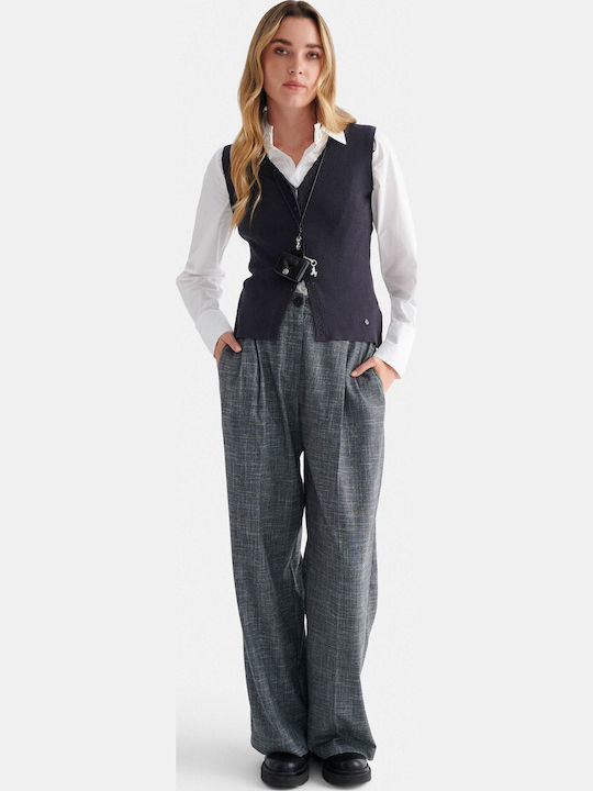 attrattivo Women's Fabric Trousers Black attrattivo Women's Fabric Trousers Black