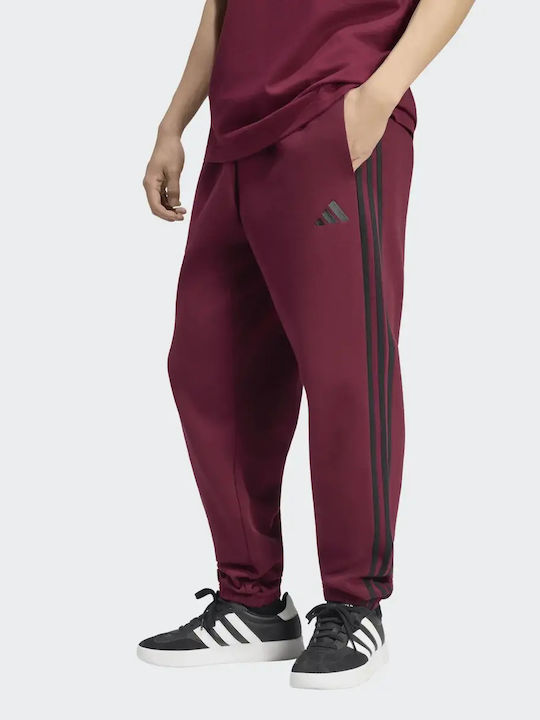 Herren-Sweatpants Pant Bordeaux Schwarz