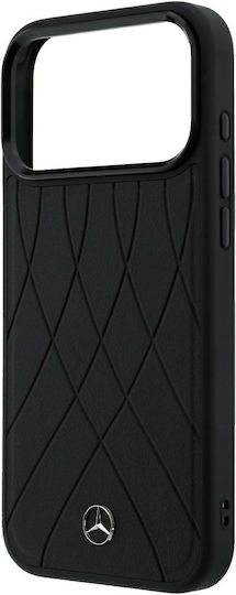 Калъф Mercedes-benz Кожа Диагонални Линии Magsafe Iphone 18 Pro Max/17 Pro Max Черен