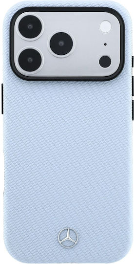 Mercedes Θήκη Leather Semi Wrap Wood Effect Magsafe Iphone 18 Pro Max 17 Pro Max Μπλε