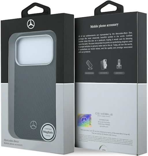 Mercedes Leder Semi Wrap Holzoptik Magsafe Iphone 18 Pro Max 17 Pro Max Schwarz