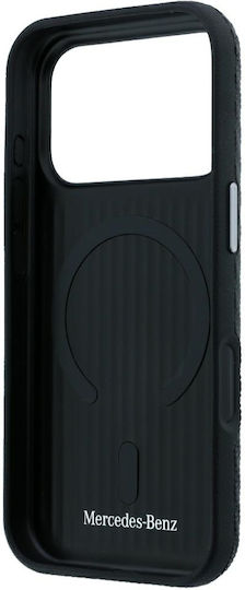 Mercedes Leder Semi Wrap Holzoptik Magsafe Iphone 18 Pro 17 Pro Schwarz