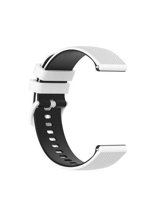 Amazfit Gtr 3 22mm Curea Carouri Dublu Culoare Pentru Ceas Din Silicon Alb+Negru Amazfit Gtr 3 22mm Curea Carouri Dublu Culoare Pentru Ceas Din Silicon Alb+Negru