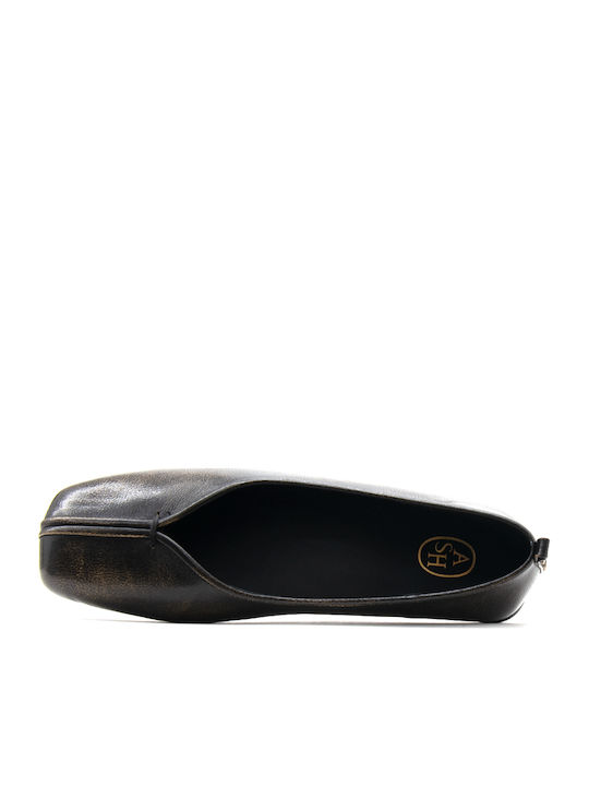 Breeze 01 Combo A Leder Damen Ballerinas Schwarze