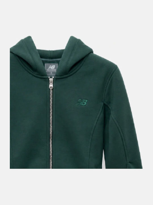 Fleece Gestrickte Damen Strickjacke mit Reissverschluss Grüne