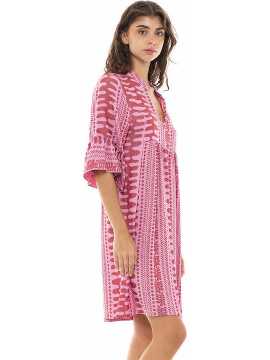 Pink Label Damenkaftan Für Strand Pink