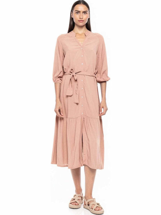 Pink Label Women's Maxi Caftan Beachwear Pink