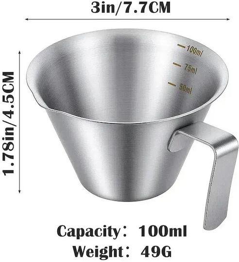 4bars A008 Pahar dozator pentru espresso inox 100ml