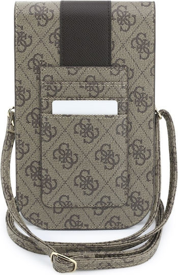 Guess 4g + & Classic Logos Universelle Handyhülle mit Armband Braun