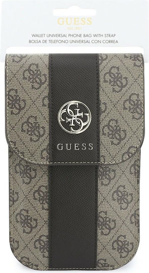 Guess 4g + & Classic Logos Universelle Handyhülle mit Armband Braun