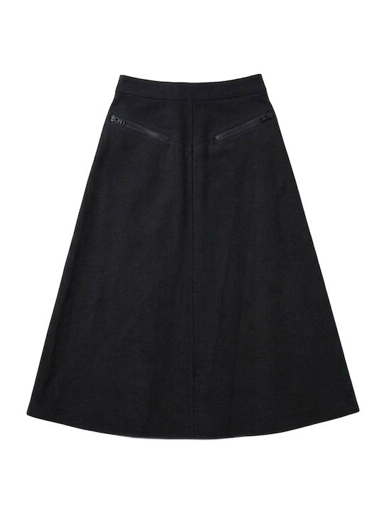 Midi Damenrock Schwarz
