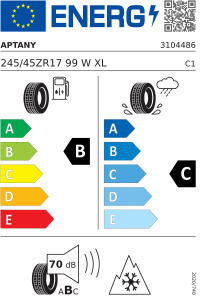 Aptany Runflat 245/45R17 99WW Λάστιχο 4 Εποχών Αυτοκινήτου