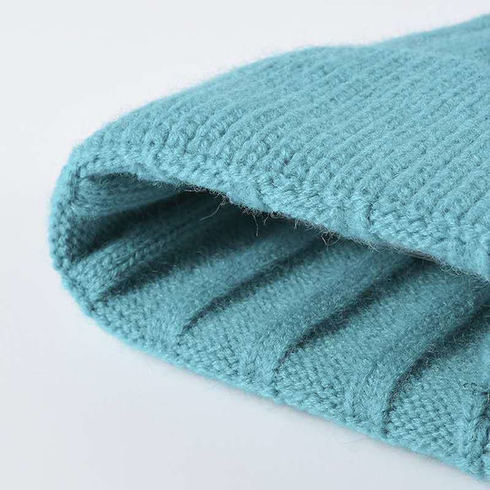 Beanie Unisex Mütze Gepolstert in Türkis Farbe