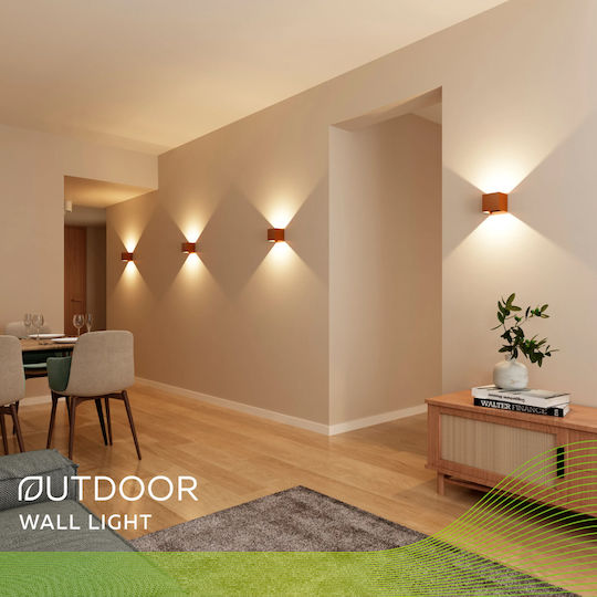 Calex Iluminat Exterior Montat Pe Perete Led Ip54 Dublu Fascicul