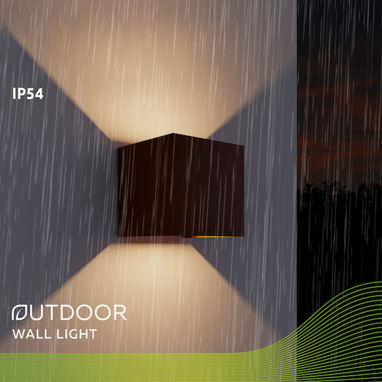 Calex Iluminat Exterior Montat Pe Perete Led Ip54 Dublu Fascicul