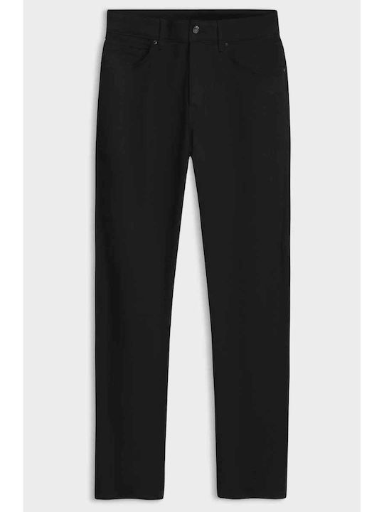 Men's Elastic Tapered Jeans Pants Black
